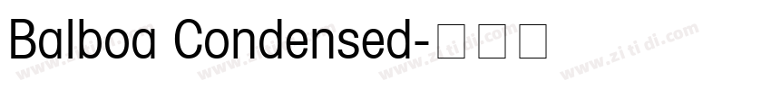Balboa Condensed字体转换